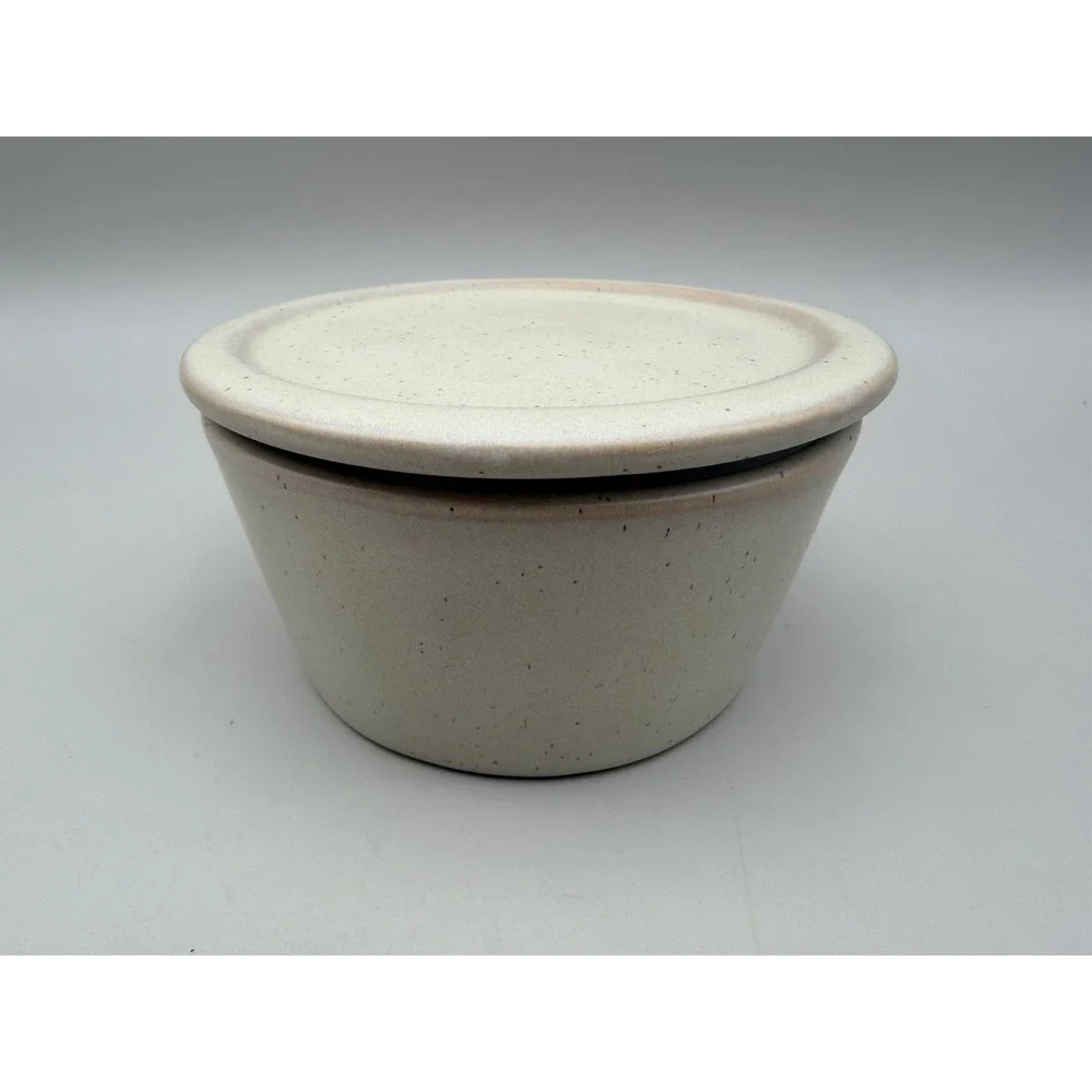 Magnolia Home Joanna Gaines Stoneware Canister Set Cream Speckled Lidded HTF